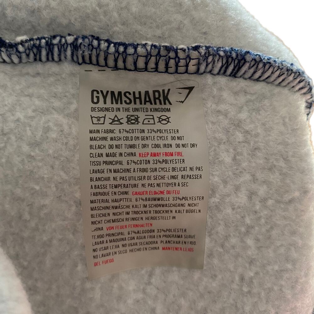 Gymshark Jacket Blue Hooded Training Zip Long Sleeve Women’s Size Small - Picture 9 of 9